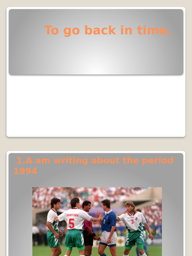To Go Back in Time | PDF