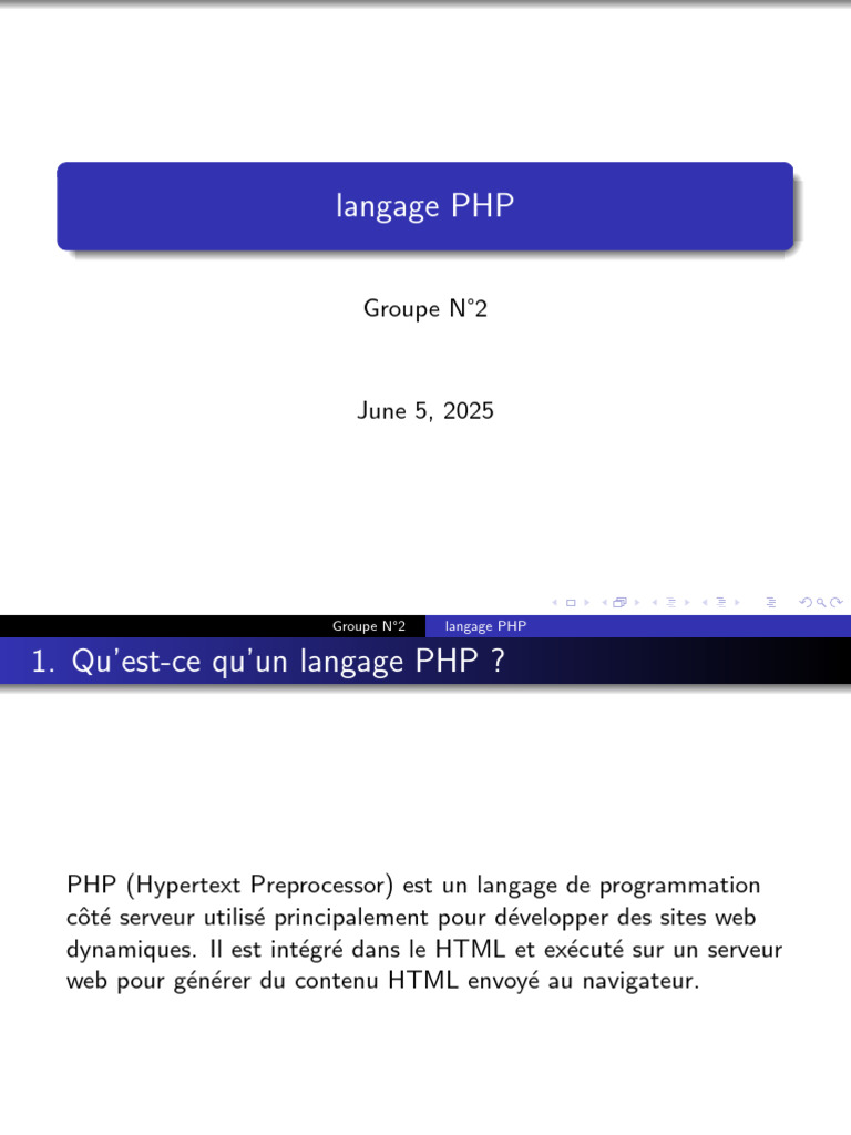 Introduction au langage PHP et ses outils | PDF | PHP | Internet