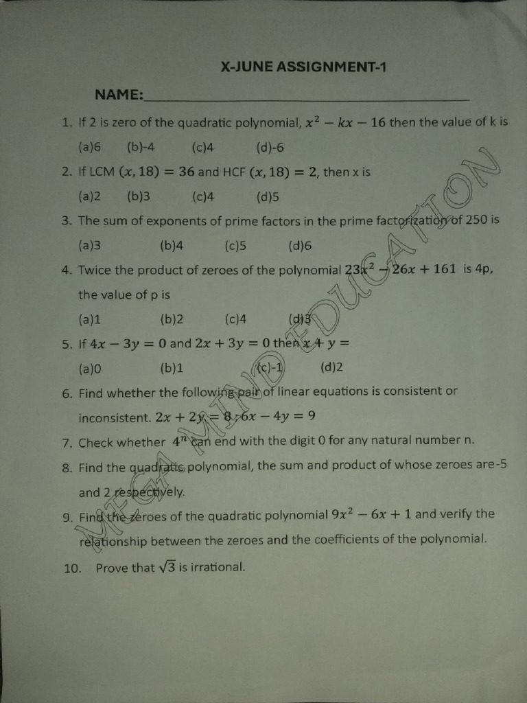 Math Problems and Solutions Assignment | PDF