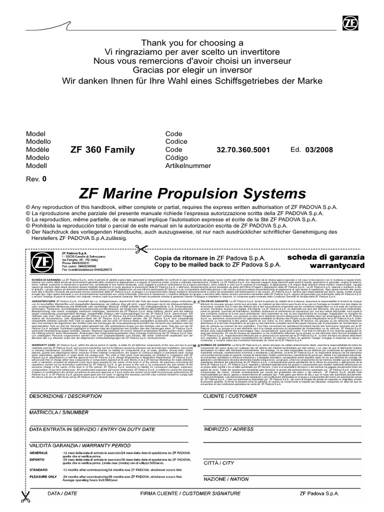 Zf360 Operation Manual | PDF