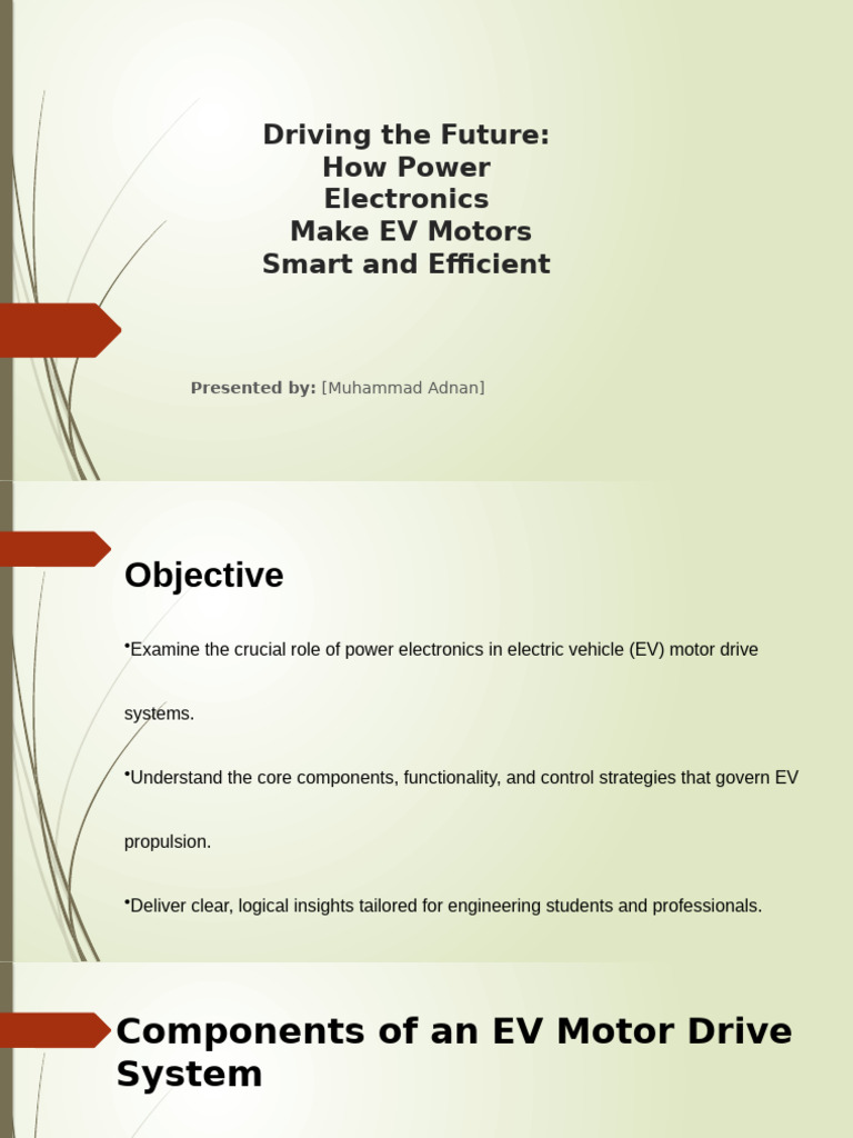 Power Electronics in EV Motor Systems | PDF | Electric Motor | Power ...