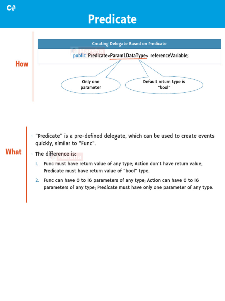Understanding C# Predicate Delegate | PDF
