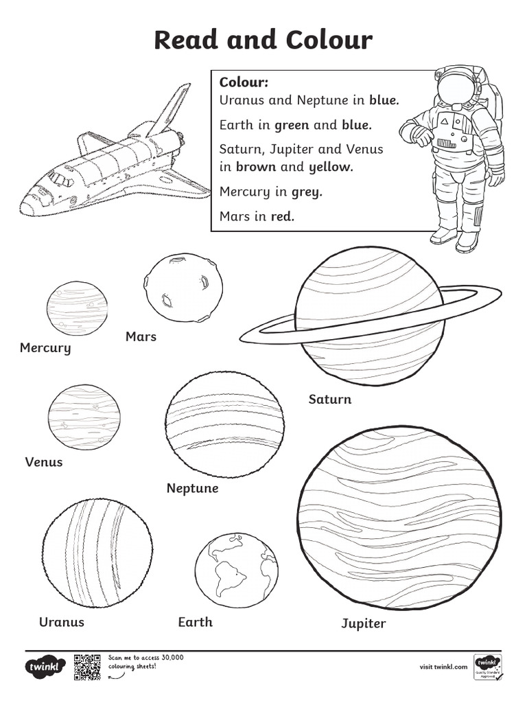 Color the Solar System Planets | PDF