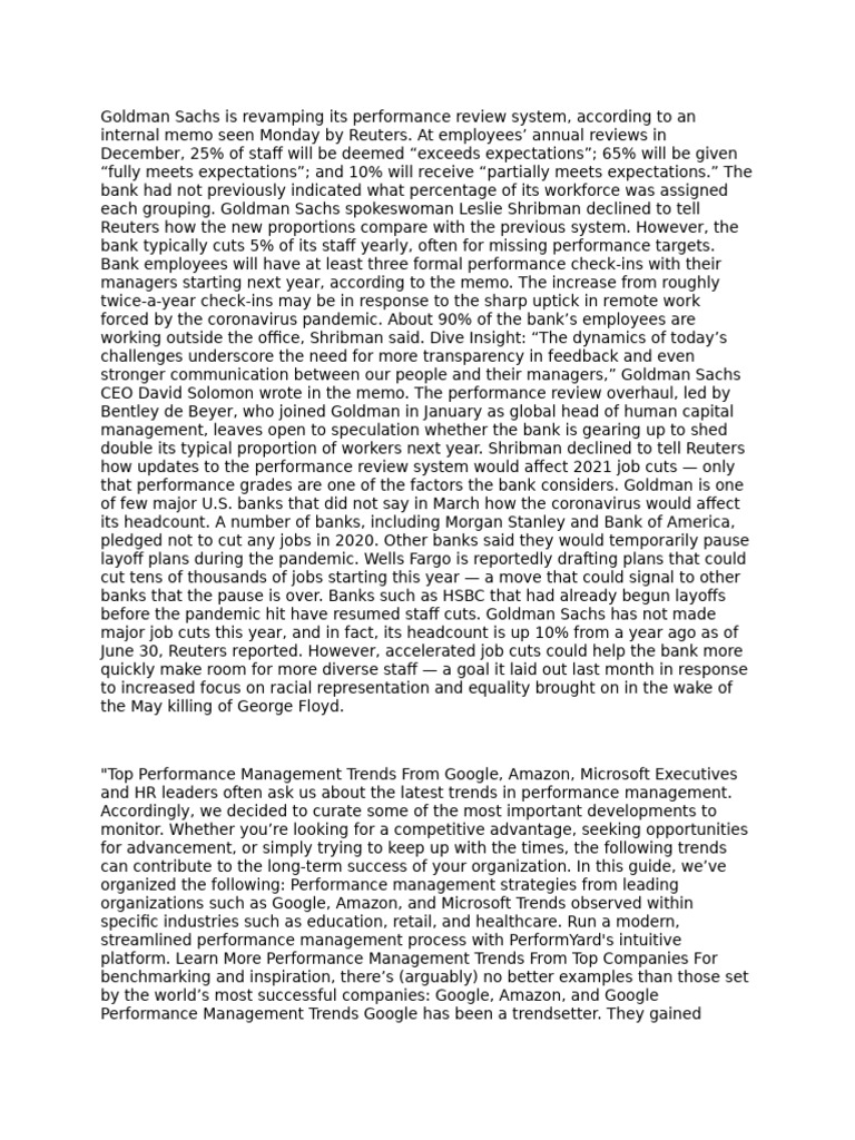 Opentext Layoffs and Performance Review Changes | PDF | Performance ...