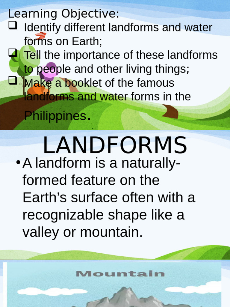 Philippine Landforms and Water Forms | PDF