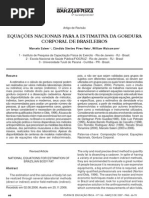 Equacoes % de Gordura Brasileiros