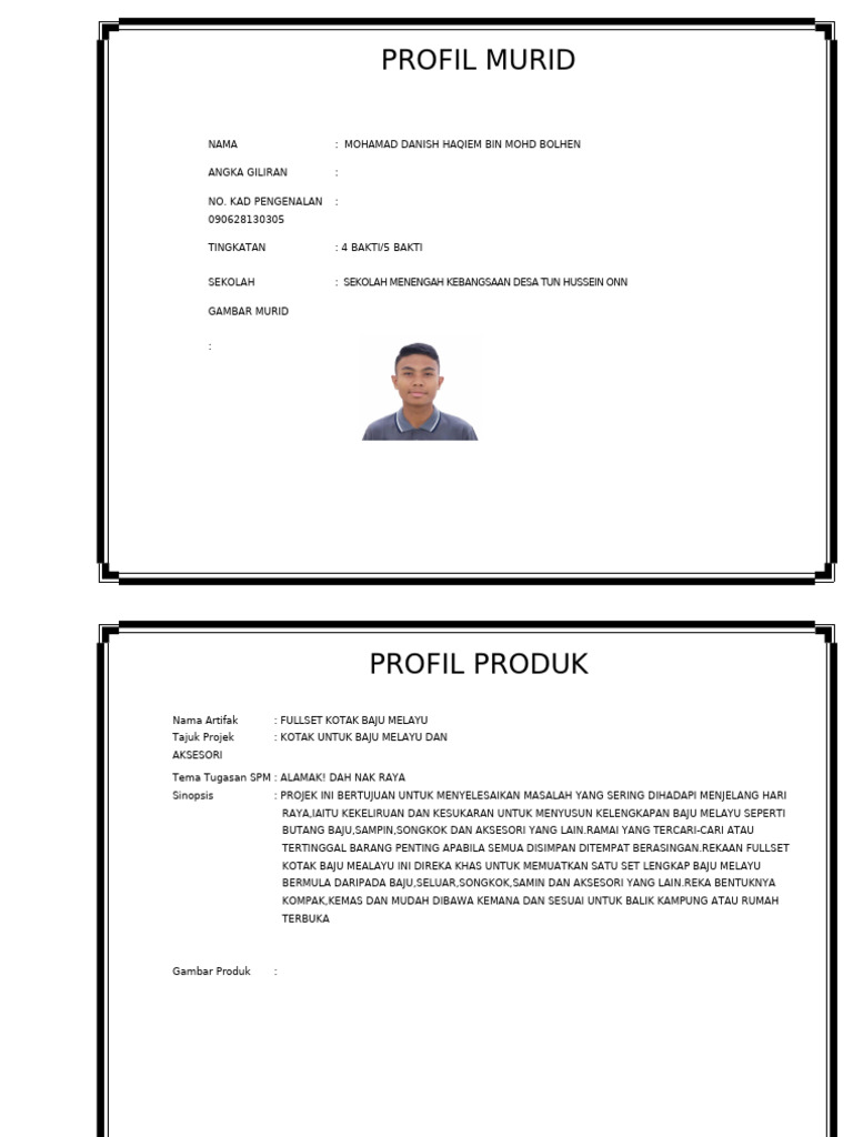 Folio Reka Cipta: Kotak Baju Melayu | PDF