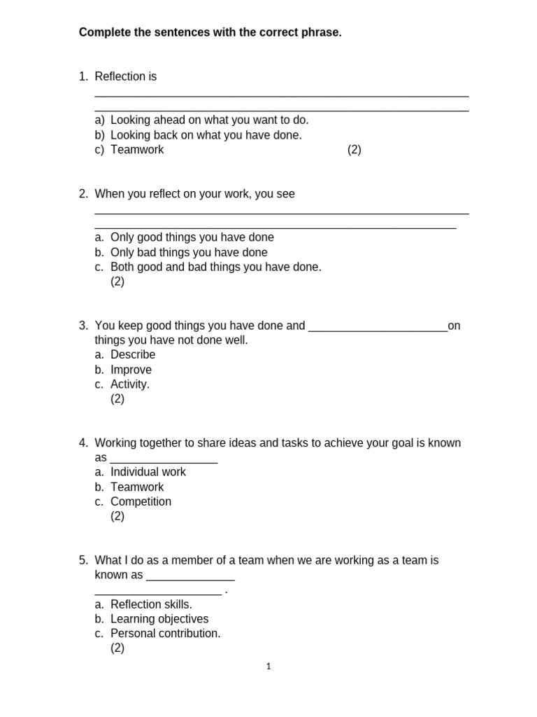 Teamwork Reflection and School Insights | PDF