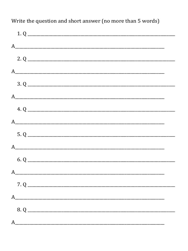 Q&A Format Template | PDF