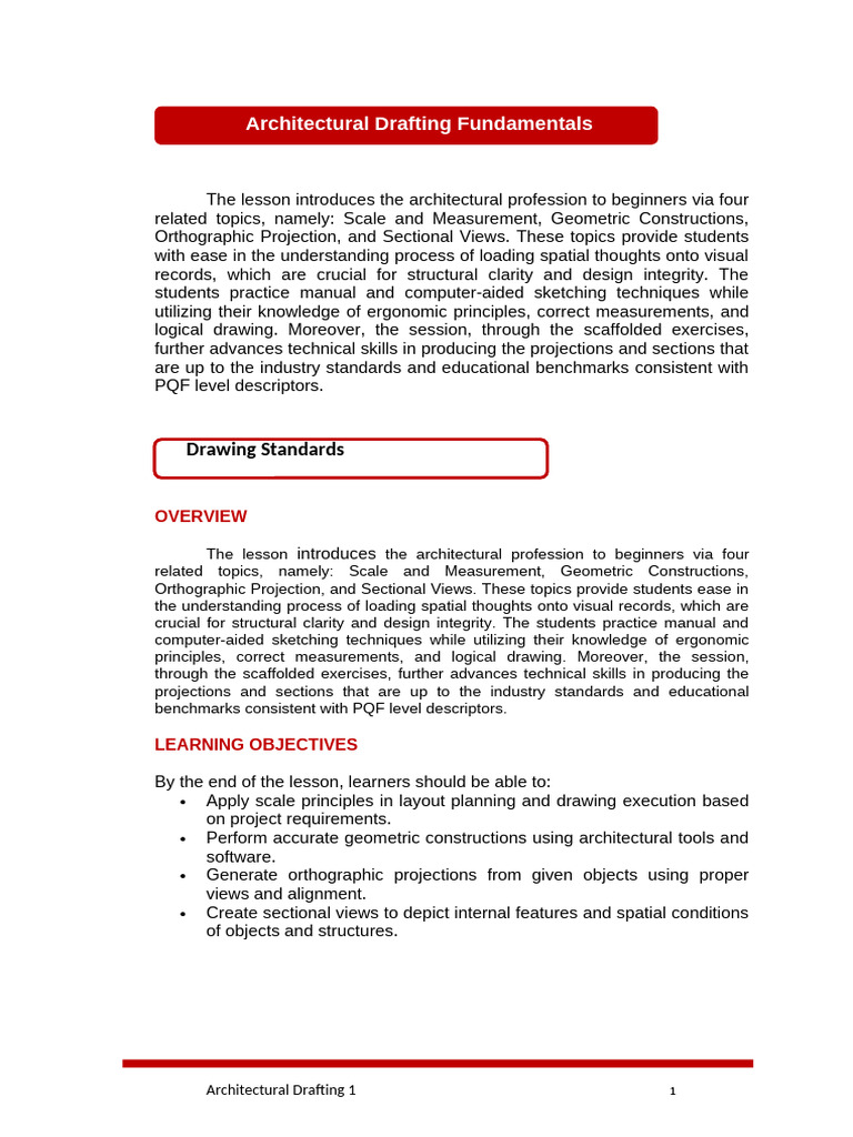 Architectural Drafting Basics for Beginners | PDF | Circle | Technical ...