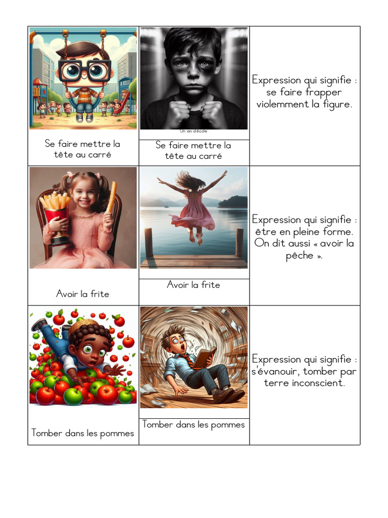 Expressions françaises imagées expliquées | PDF