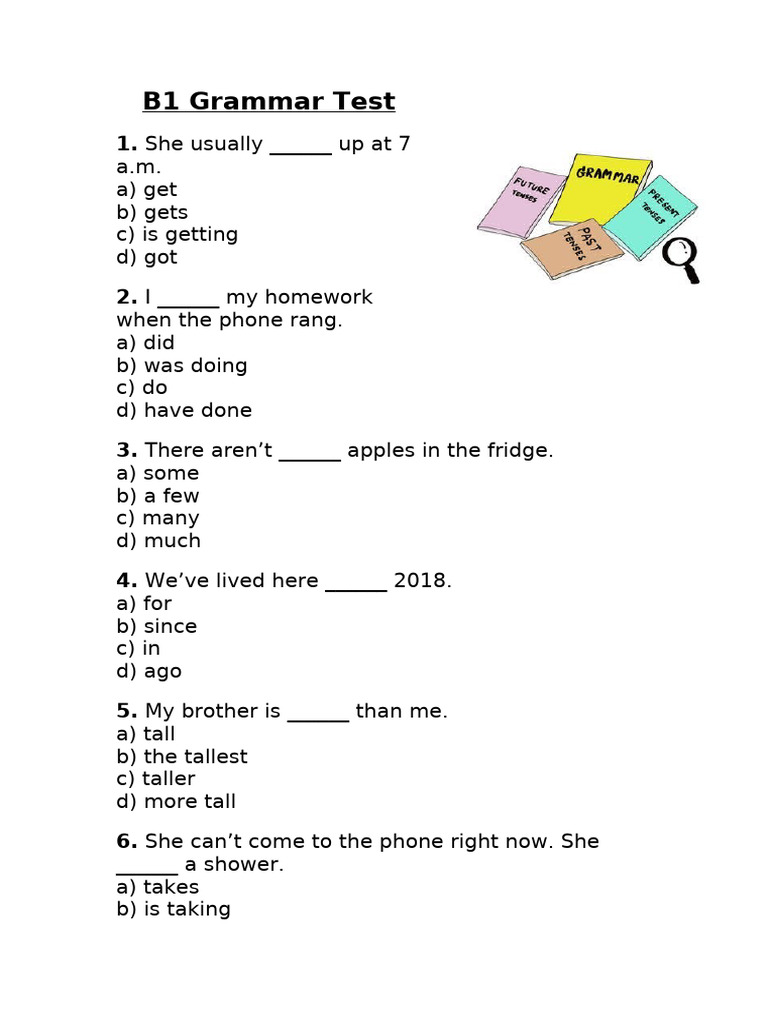b1 Test Grammar Cambridge | PDF | Chess Theory | Chess
