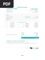 Proforma Invoice Template in Word Format | PDF