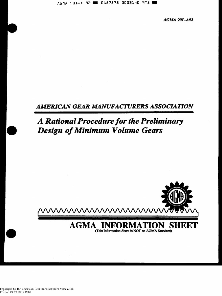 Agma 901-A92 | PDF