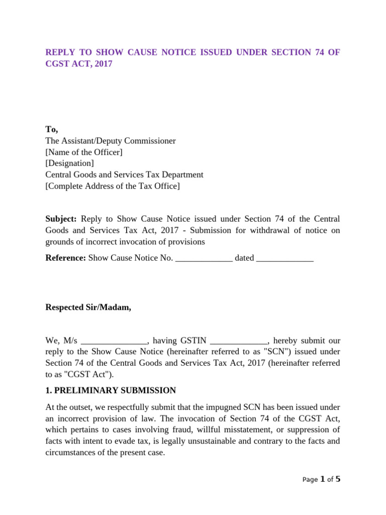 2025-06-18 Reply For Section 74 Notice | PDF | Burden Of Proof (Law ...