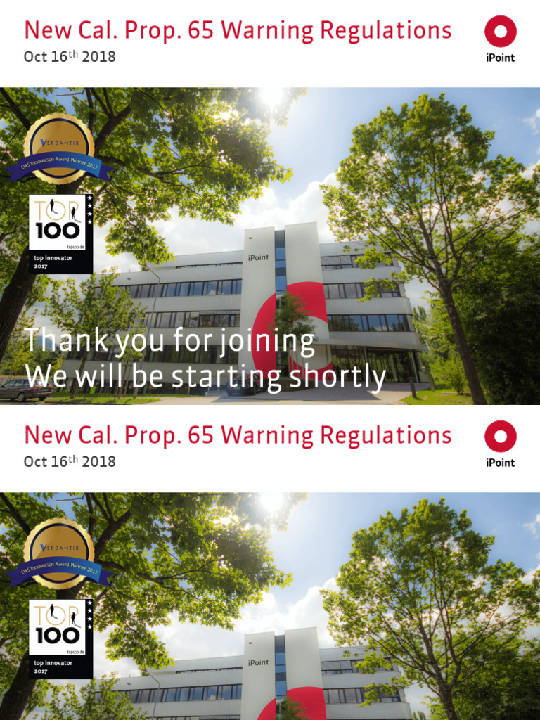 The New California Proposition 65 Warning Regulations | PDF | Natural ...