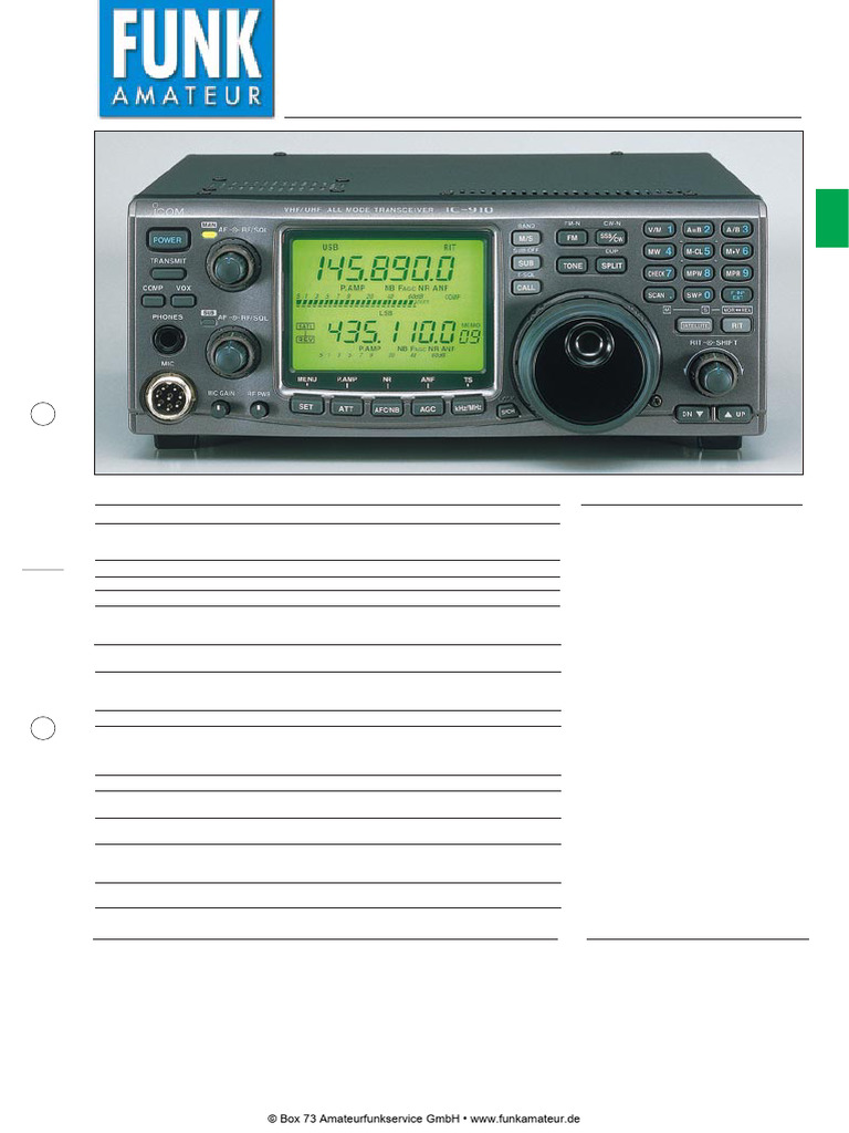IC-910H Typ | PDF