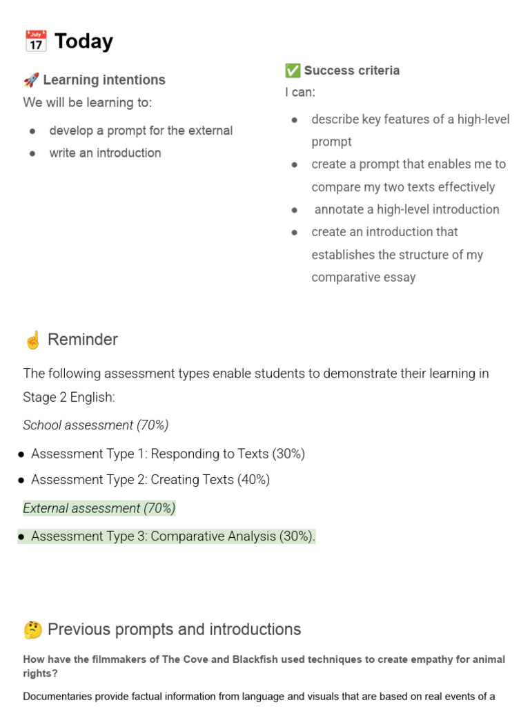 L1 - Prompt and Intro Development | PDF | Narration