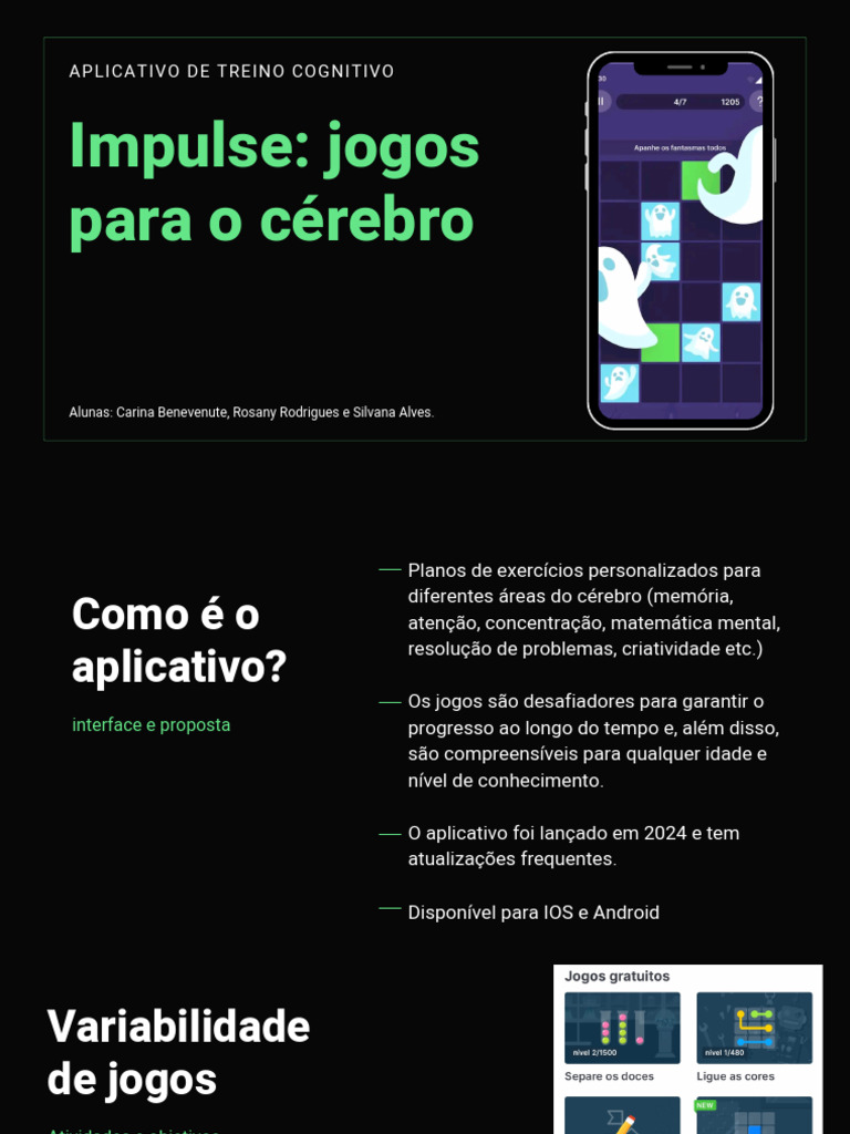 Impulse: App de Jogos Cognitivos | PDF | Aplicativo para celular