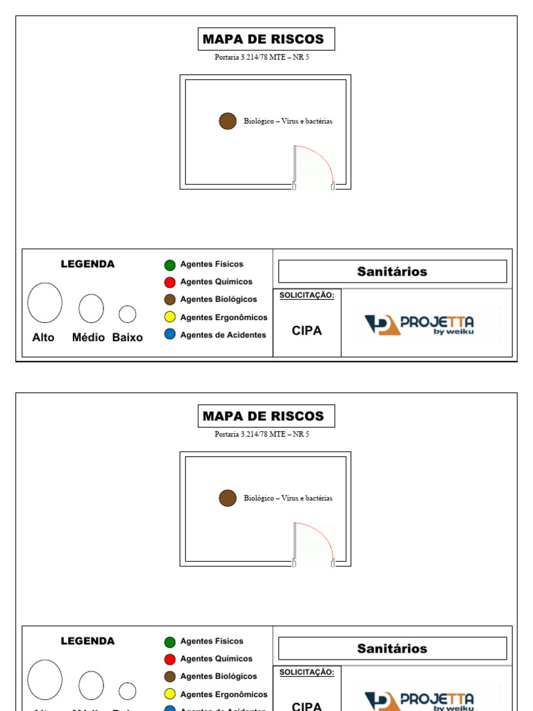 Mapa de Riscos NR 5 - Portaria 3.214/78 | PDF | Biologia | Ciências da Vida