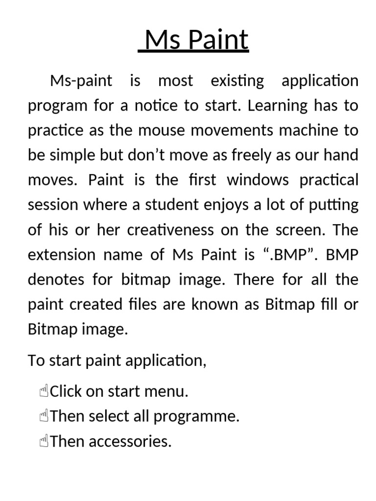 Introduction to Ms Paint Basics | PDF