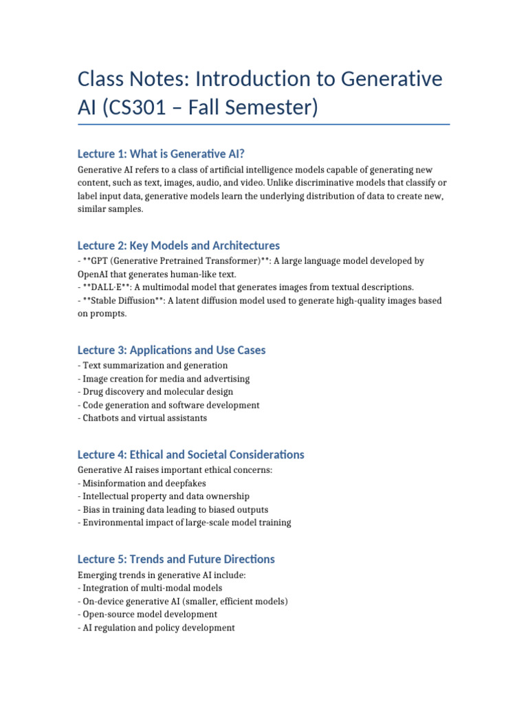 Introduction to Generative AI Concepts | PDF