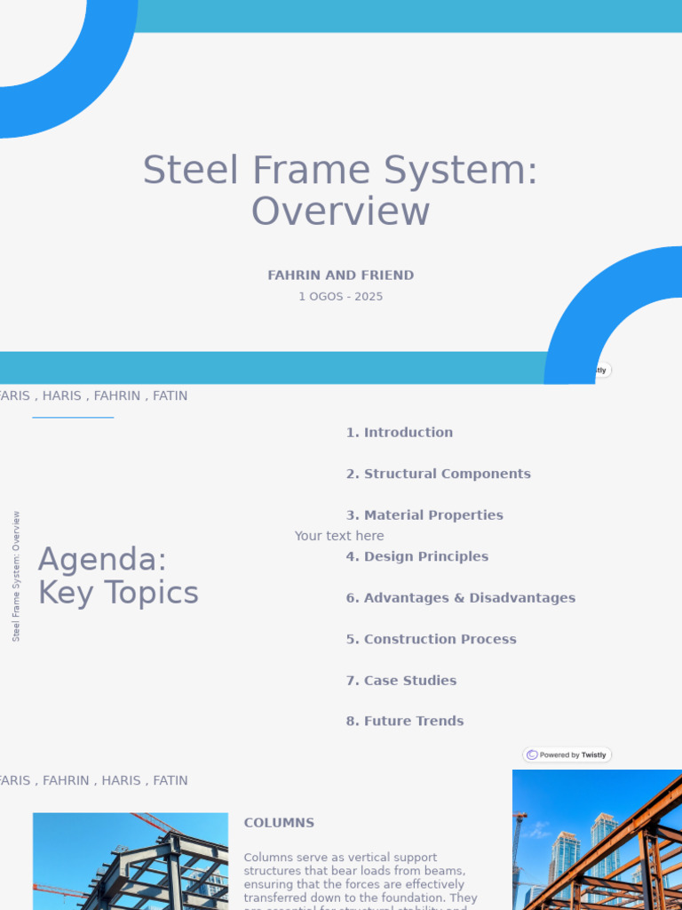 Steel Frame System (Autosaved) | PDF | Beam (Structure) | Steel