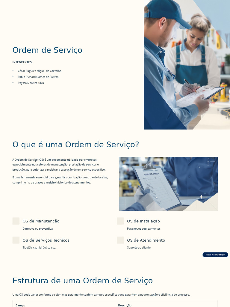 Importância e Estrutura da Ordem de Serviço | PDF | Tecnologia da ...