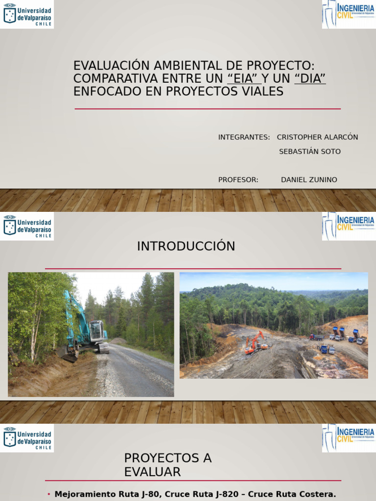 Comparativa EIA y DIA en Proyectos Viales | PDF | Evaluación de impacto ...