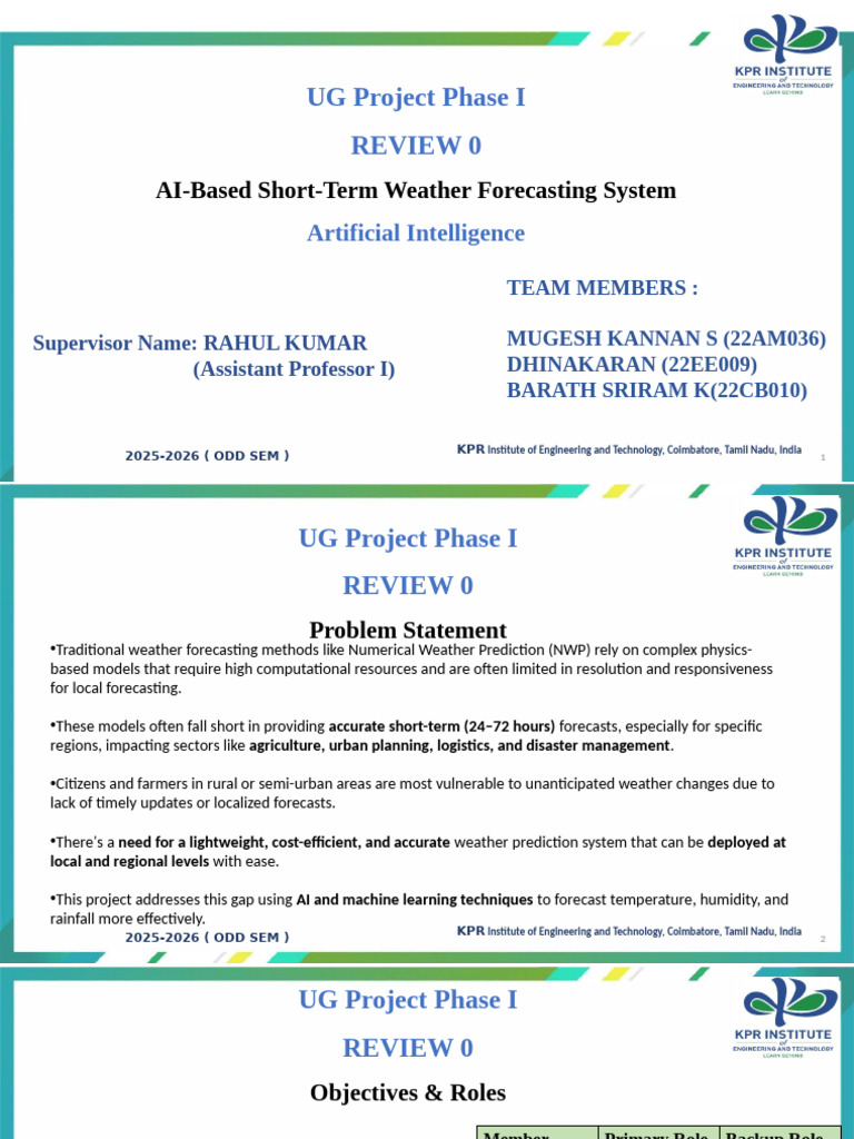 AI Weather Forecasting System Project | PDF | Weather Forecasting ...