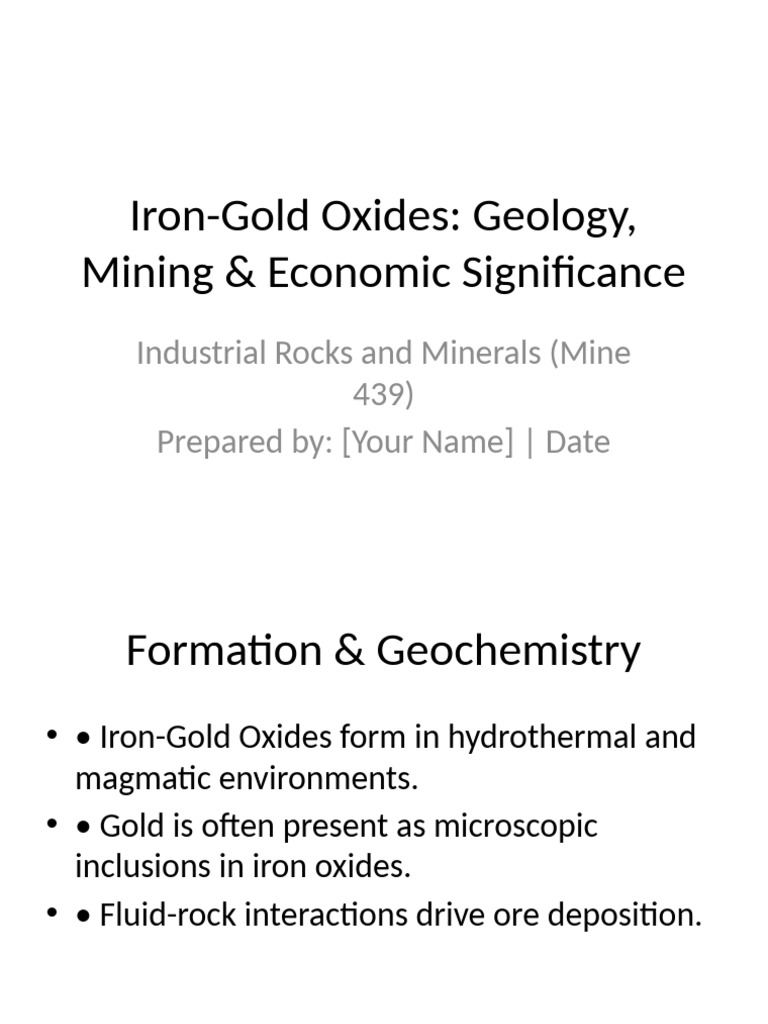 Iron Gold Oxides Final Presentation PDF