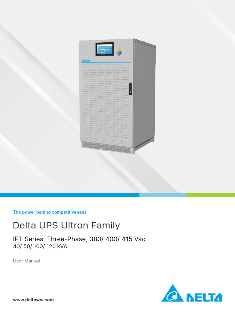 Delta UPS IPT User Manual 40-120 kVA | PDF | Power Inverter | Rectifier