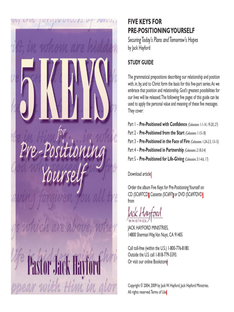 Pre Positioning Yourself SG | PDF | Jesus | Religious Belief And Doctrine