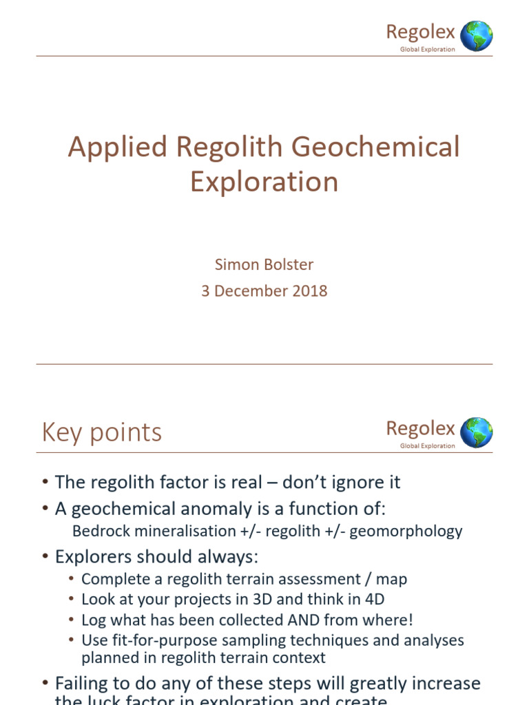 Regolith Insights for Mineral Exploration | PDF | Earth Sciences | Geology