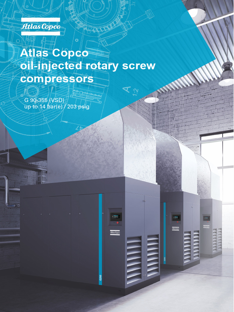 Atlas Copco G 90-355 VSD Compressors | PDF | Engines | Energy Conservation
