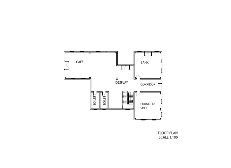 Floor Plan for Cafe and Bank Layout | PDF