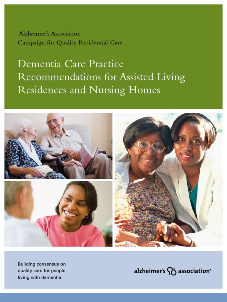 Dementia Care Practice Recommendations For Assisted Living Residences ...