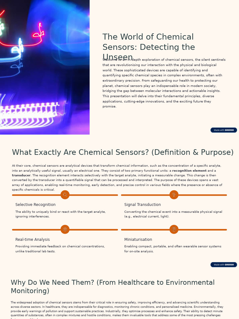 The World of Chemical Sensors Detecting The Unseen | PDF | Sensor ...