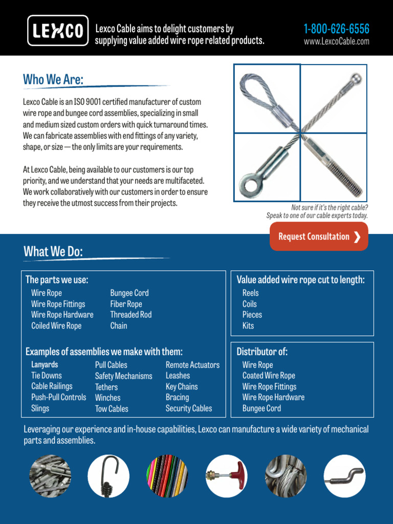 Lexco Cable: Custom Wire Rope Solutions | PDF | Rope | Wire