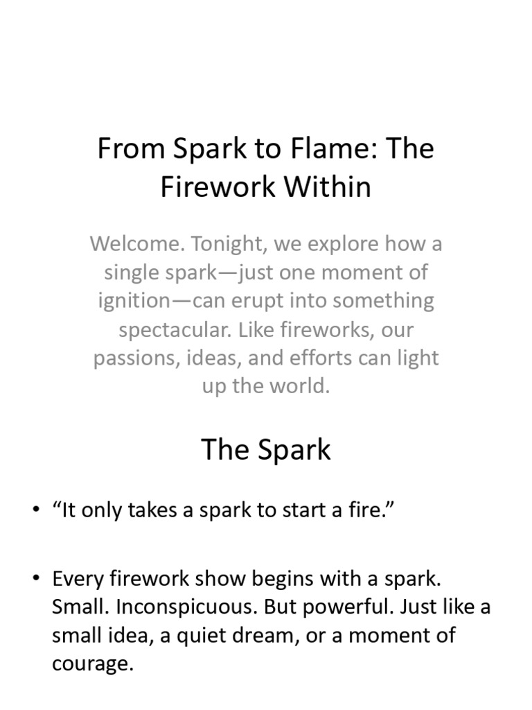 Ignite Your Passion From Spark to Success PDF