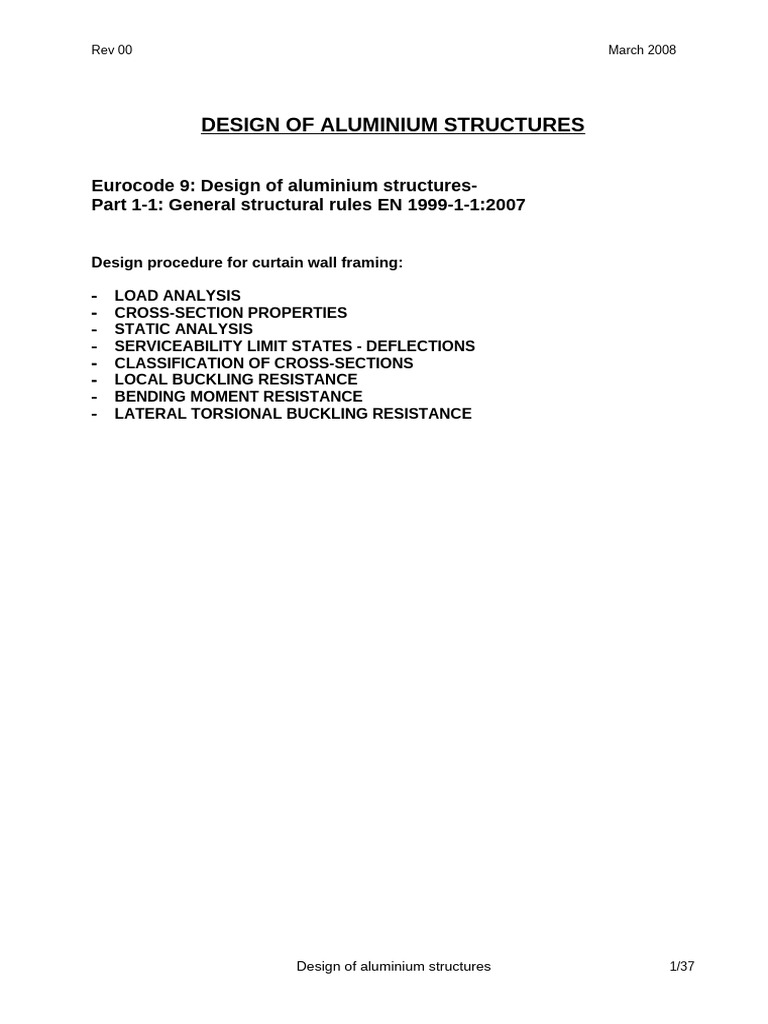 Aluminium Structure Design Guidelines | PDF | Beam (Structure) | Bending