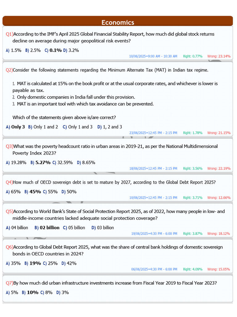 Key Economic Indicators and Trends 2025 | PDF | Dividend | Income ...