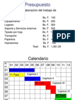 Presupuesto, Calendario
