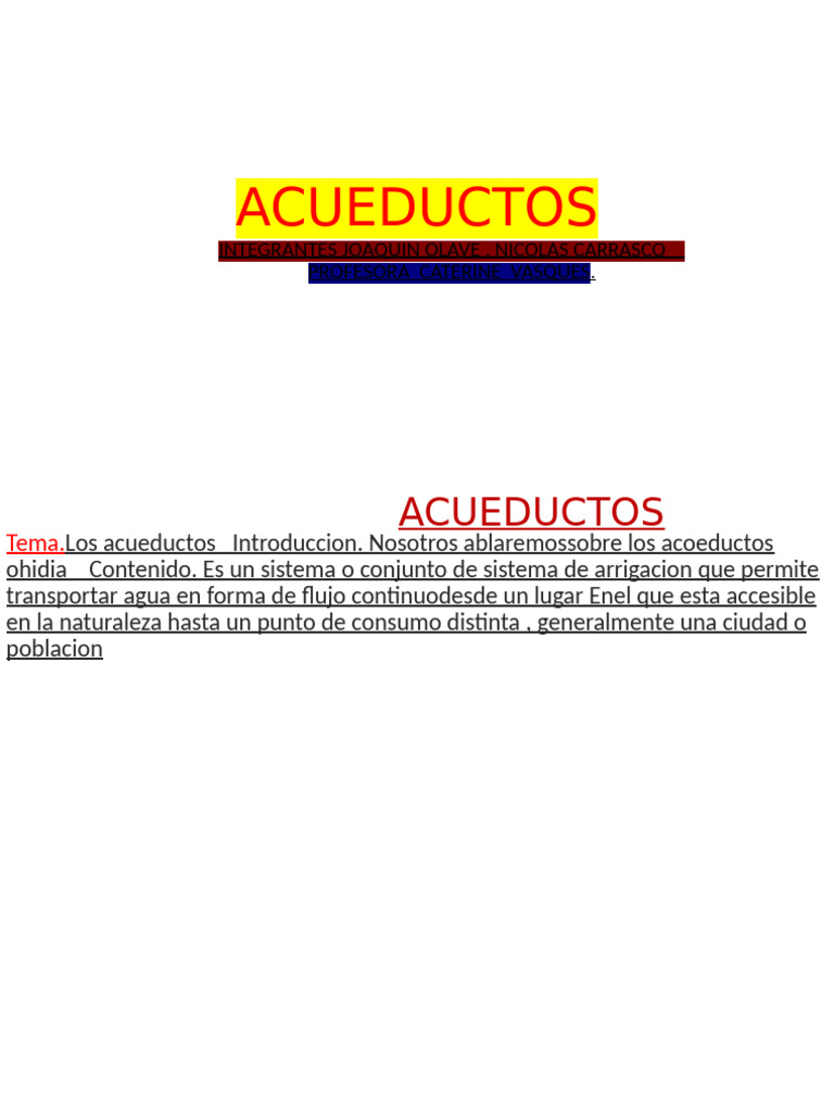 ACUEDUCTOS | PDF
