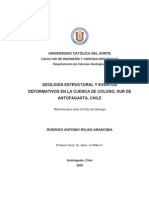 Rojas, R.2009. Geologia Estructural y Eventos Deformativos en La Cuenca de Coloso Sur de Antofagasta Chile