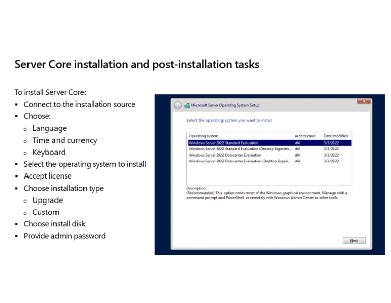 Server Core Installation Guide | PDF