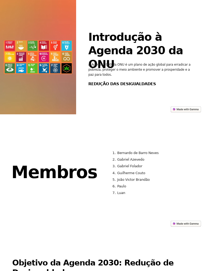 Introducao A Agenda 2030 Da ONU | PDF | Desigualdade social ...