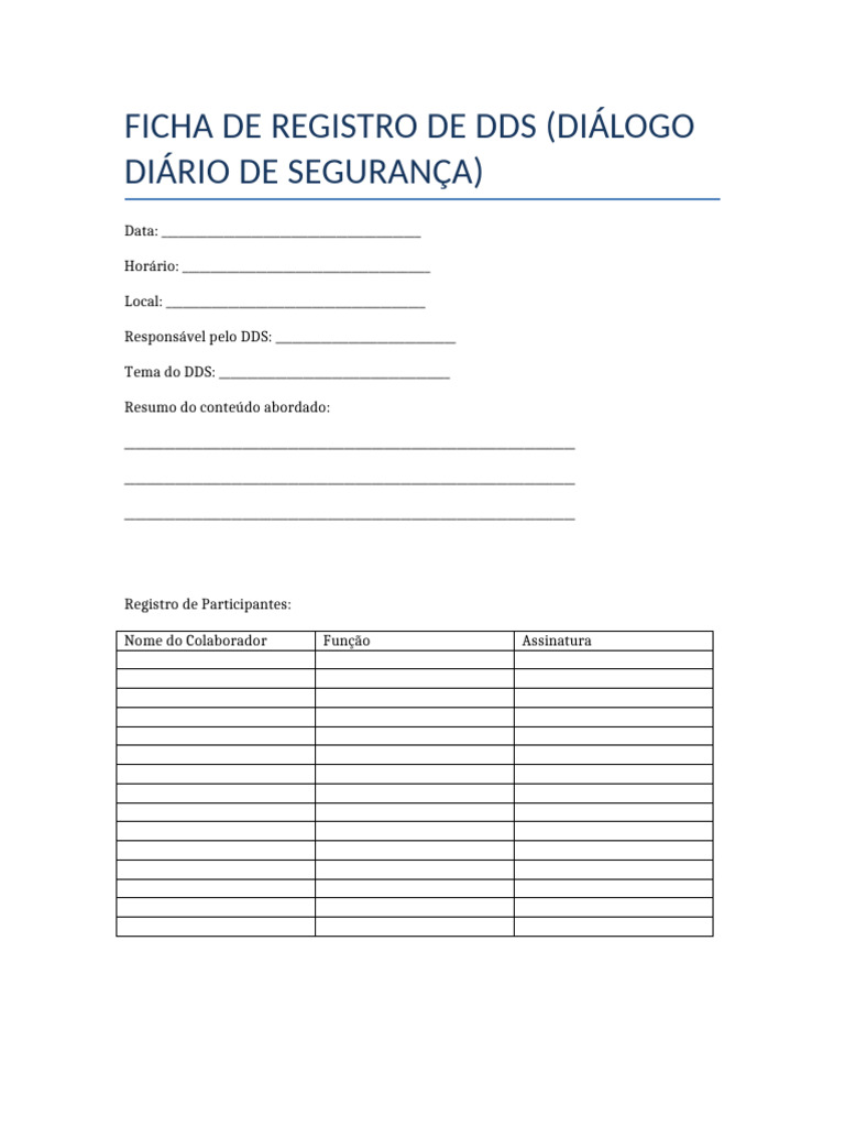 Ficha DDS Modelo | PDF