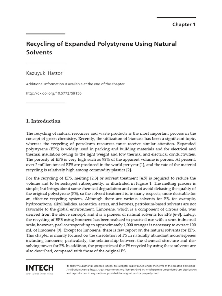 [LIDO] recycling-of-expanded-polystyrene-using-natural-solvents-5cjvq8zsxc | PDF | Solubility ...