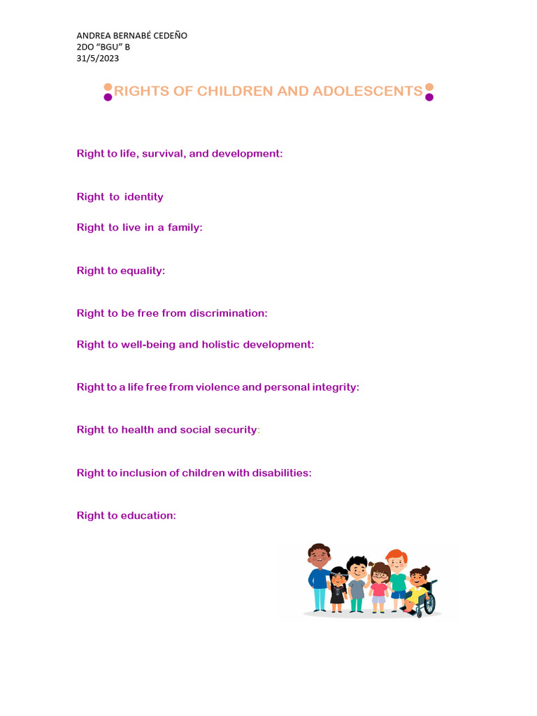 Rights of Children and Adolescents | PDF